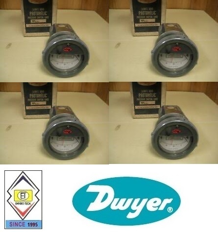 Dwyer A3300-1kpa Photohelic Pressure Switch Gauge Range .5-0-.5 Kpa. Diameter: 4" (101.6 Mm) Dial Face