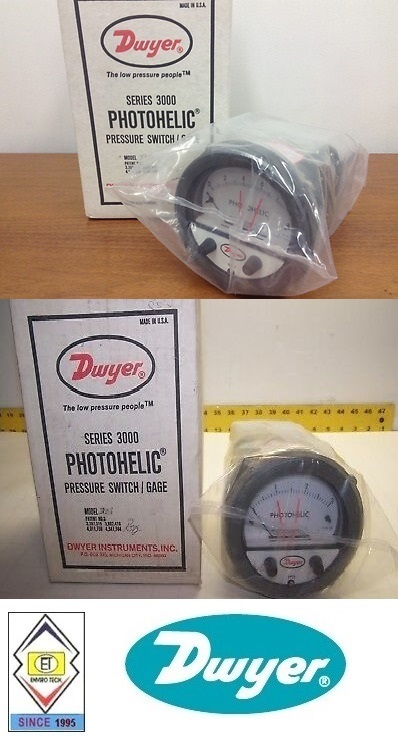 Dwyer A3300-20mm Photohelic Pressure Switch Gauge Range 10-0-10 Mm W.c. Diameter: 4" (101.6 Mm) Dial Face