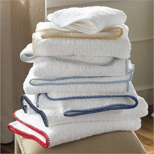 Designer Terry Towel - 100% Cotton, 27x54 Inches | Plain White, Ideal for Home and Hotel Use