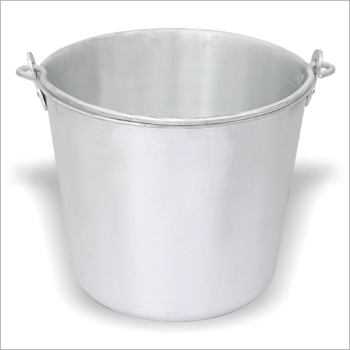 Deluxe Aluminium Bucket - Metal, Round Shape, Available in Multiple Sizes | Frosted Sunray & Anodized Finish, Durable & Rugged Alloyed Construction