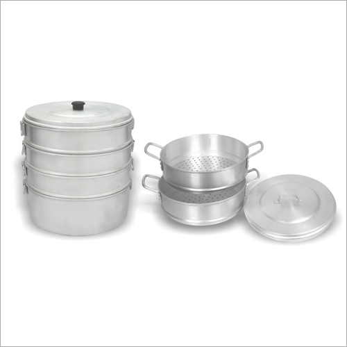 सिल्वर एल्युमिनियम मोमो स्टीमर