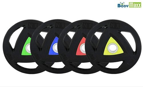 Rubber Coated Weight Lifting Plates - 2.5 To 25 Kg Durable Design | Adjustable Ideal For Muscle Gain And Strength Toning