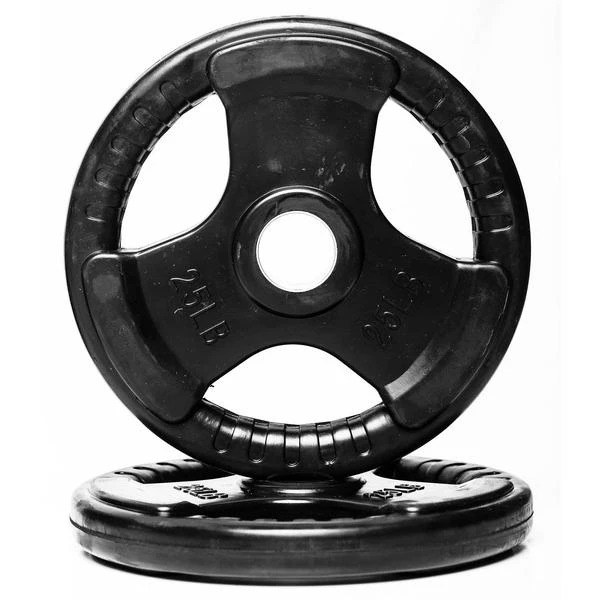 Rubber Coated Steering Cut Plate Black - Rubber Coated, Available In 28mm & 50mm Hole Sizes, Black Color, Designed For Strength Gain & Muscle Toning