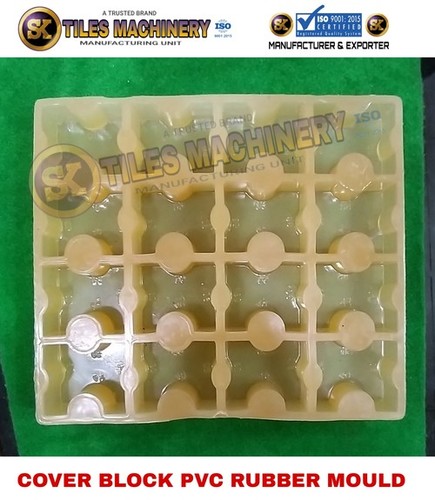 Precast Covering Block Mold - Plastic Material, 20-25 Cavity Size, Yellow Color | Durable PVC Mould with 3-Year Lifespan and 2kg Weight