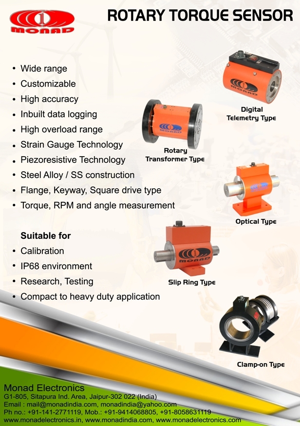 Slip Ring Type Rotary Torque Sensor Accuracy: 0.5 %