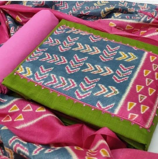 Multi Cotton Printed Dress