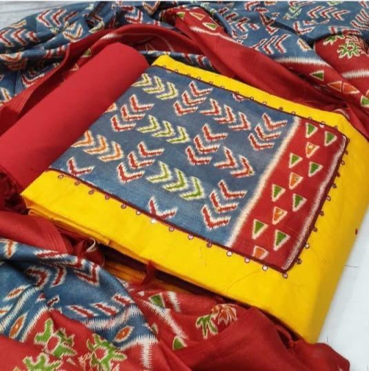 Multi Cotton Printed Dress
