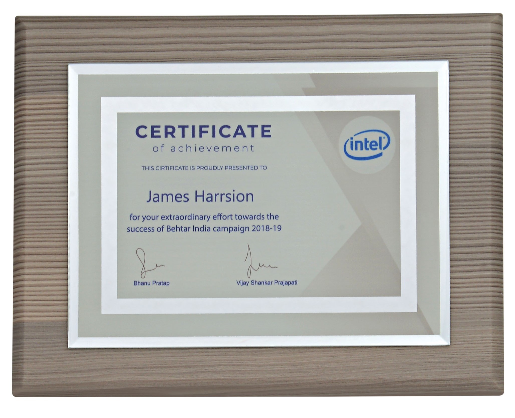 Na Appreciation Certificate