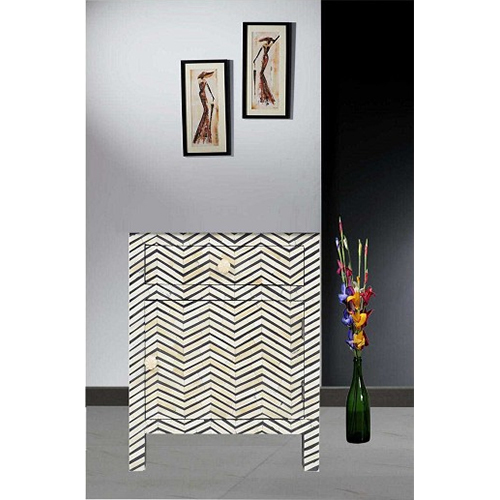Bone Inlay Bedside