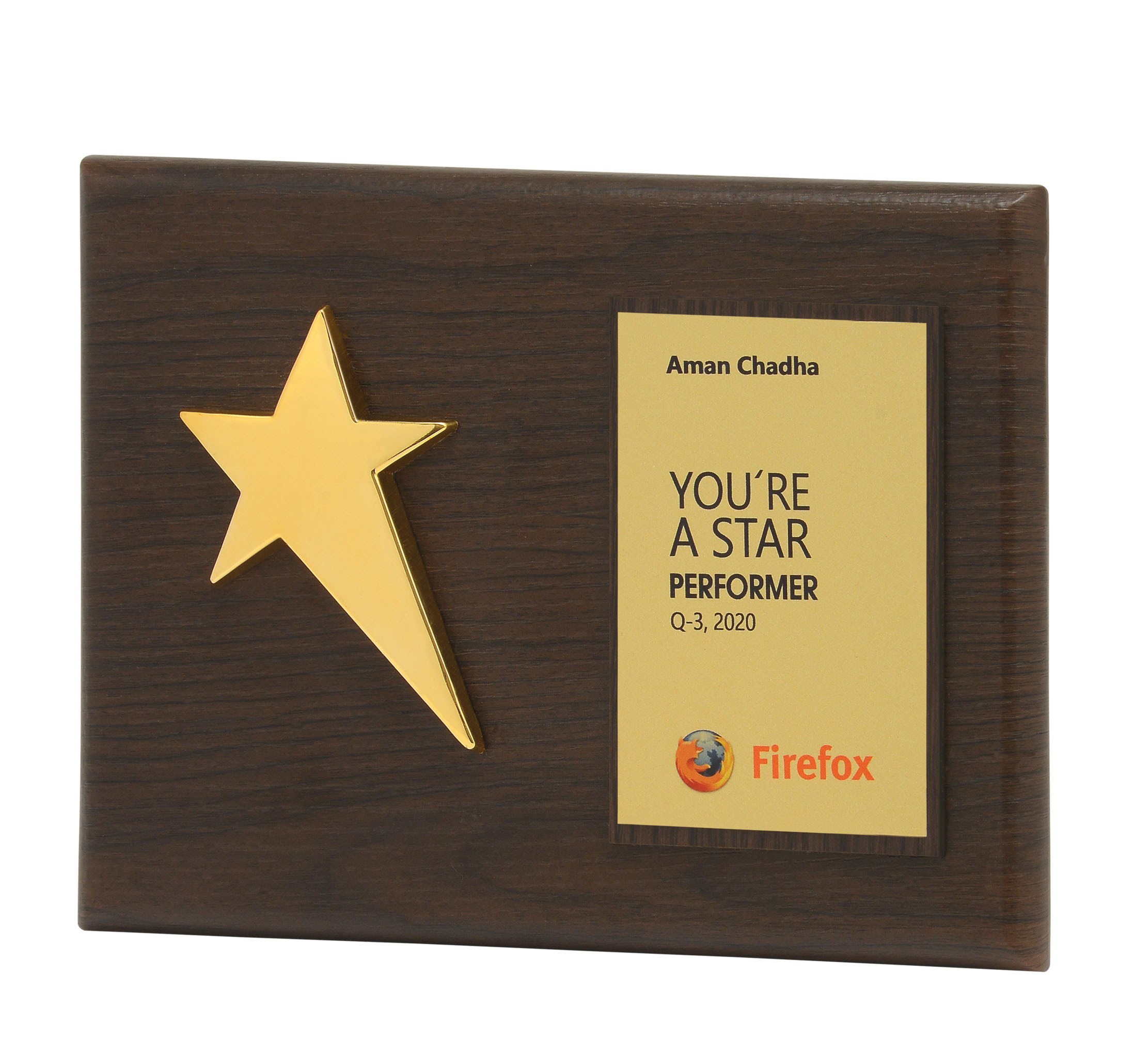 Star Award - Wood + Metal