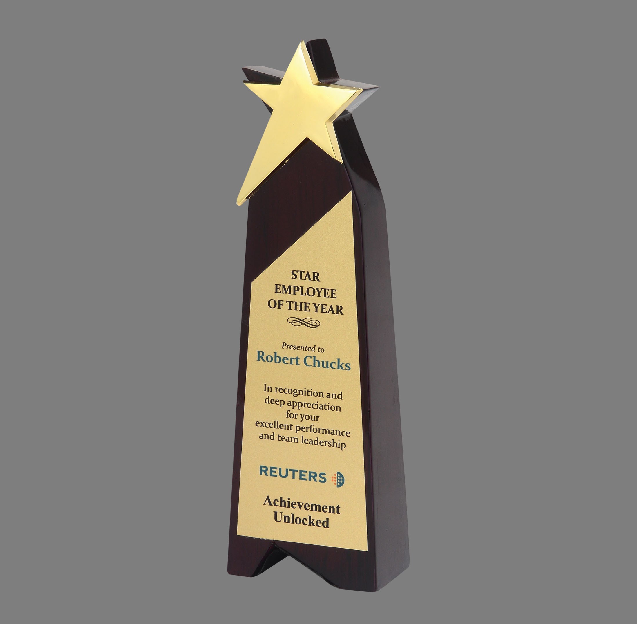 Star Award - Wood + Metal