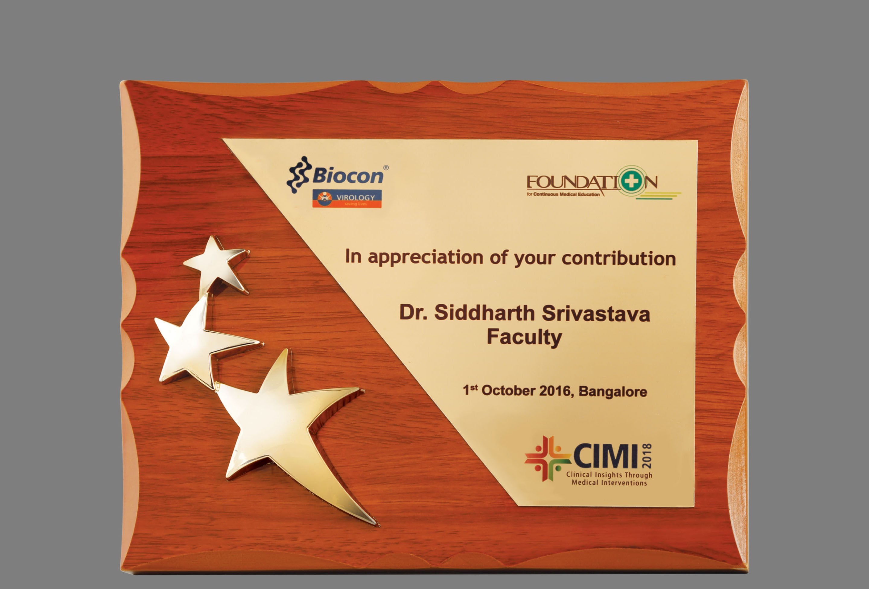 Star Award - Wood + Metal