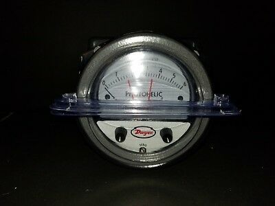 Dwyer A3304 Photohelic Pressure Switch Gauge Range 2-0-2 Inch W.c. Diameter: 4" (101.6 Mm) Dial Face
