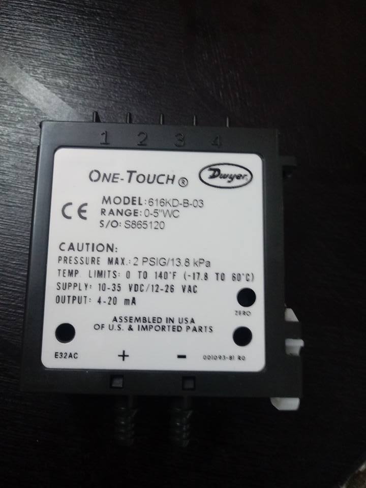 Series 616kd Differential Pressure Transmitter - Accuracy: ±0.25% Fs, 0 To 25" W.c. Range | One-touch Digital Calibration Technology, Ideal For Air Handlers And Duct Pressure Applications