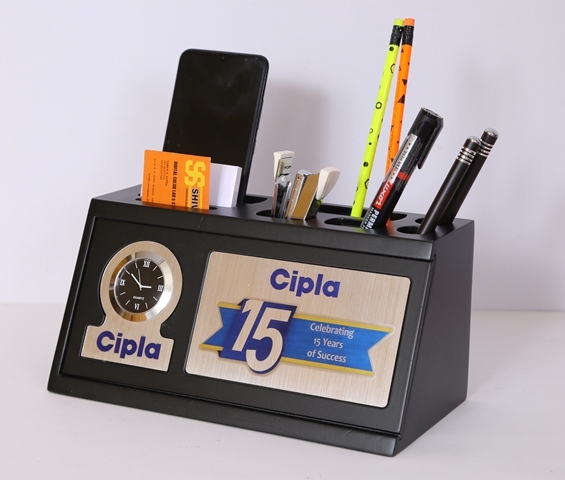 Wooden Desktop - Standard Size Wooden Gift Item | Customizable Designs Available For Bulk Orders, Logo Personalization Options