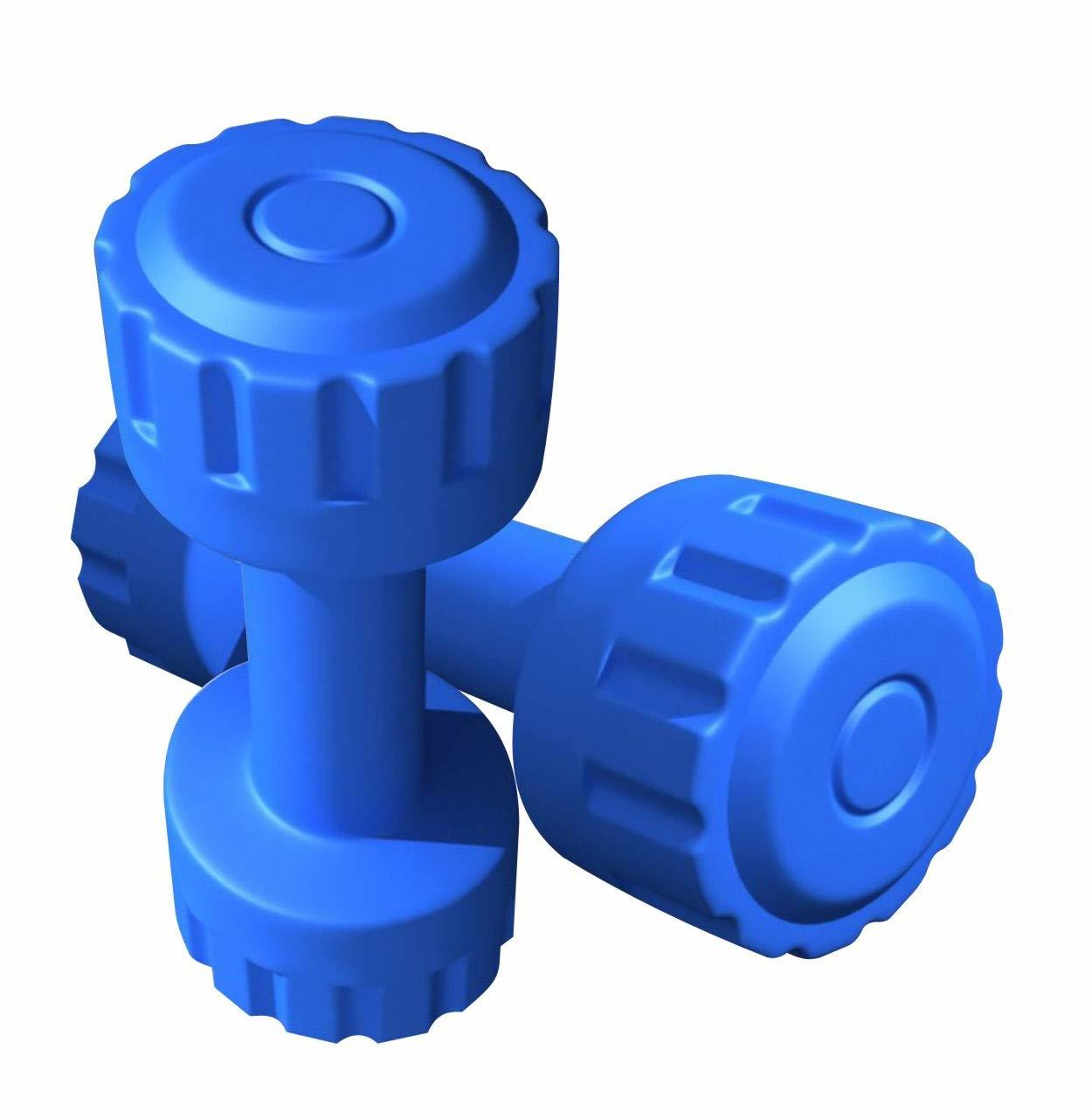 Pvc Dumbbells - Pvc Coated, 1-5 Kg Sizes, Blue Color | Highly Durable, Ideal For Muscle Gain And Strength Training At Home And Gym