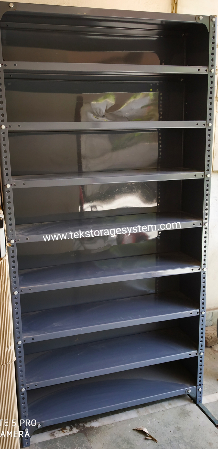 Skeleton Rack - Iron Material , Dark Grey Color With Powder Coating Finish For Enhanced Durability And Modern Aesthetic Design