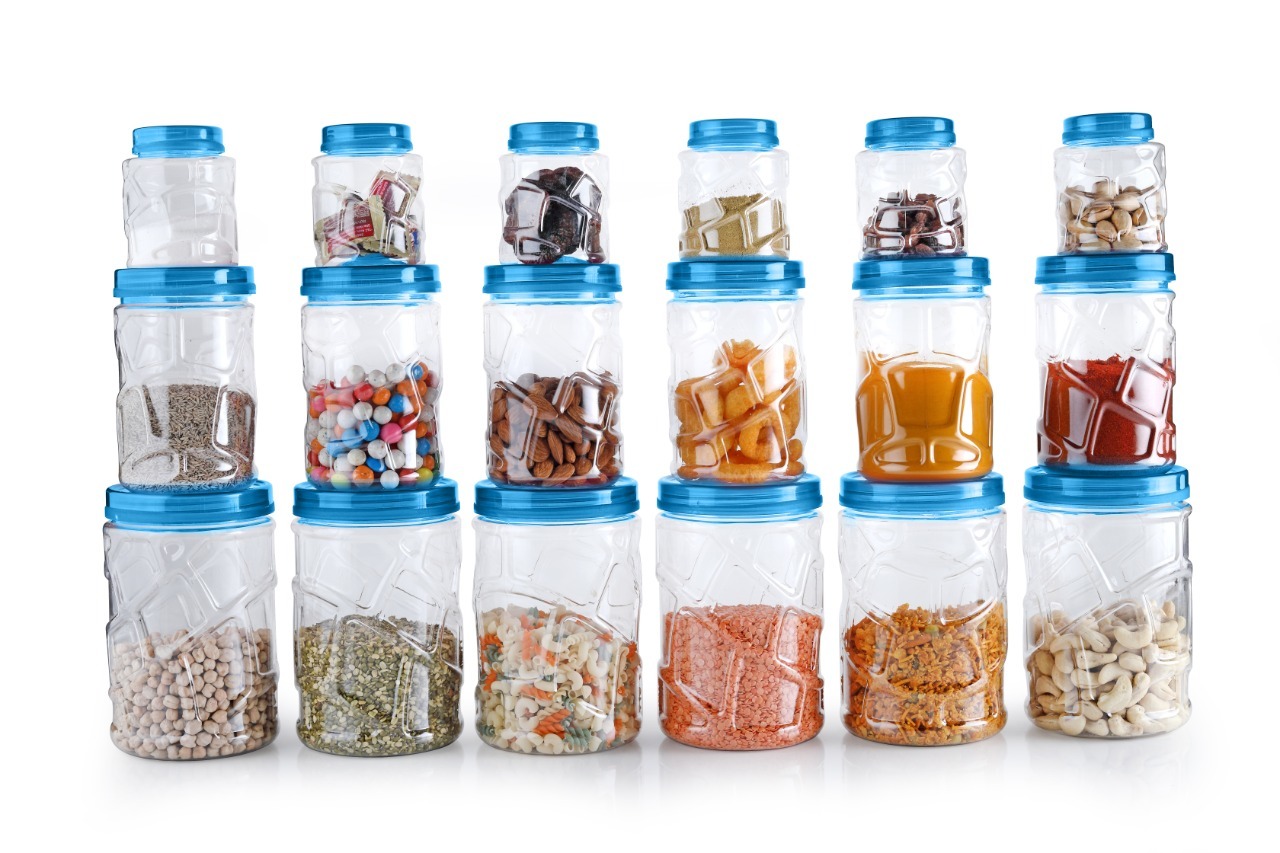 Blue Kitchen Plastic Jar