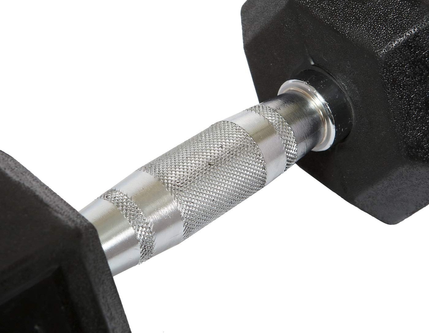 Rubber Coated Hex Dumbbells - Rubber Encased, 1 To 40 Kg Sizes With Contoured Chrome Handle | Durable, Non-rolling Design For Home And Gym Use