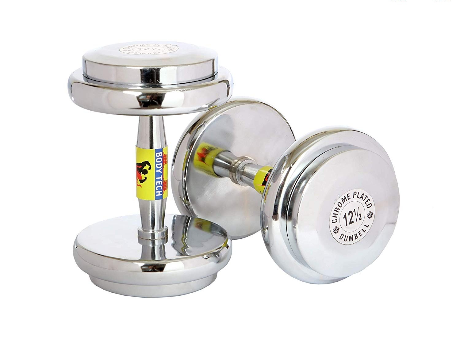 Chrome Steel L-key Dumbbells - Solid Steel, Sizes 2.5kg To 40kg | Adjustable For Muscle Gain, Ideal For Home Gyms And Clubs