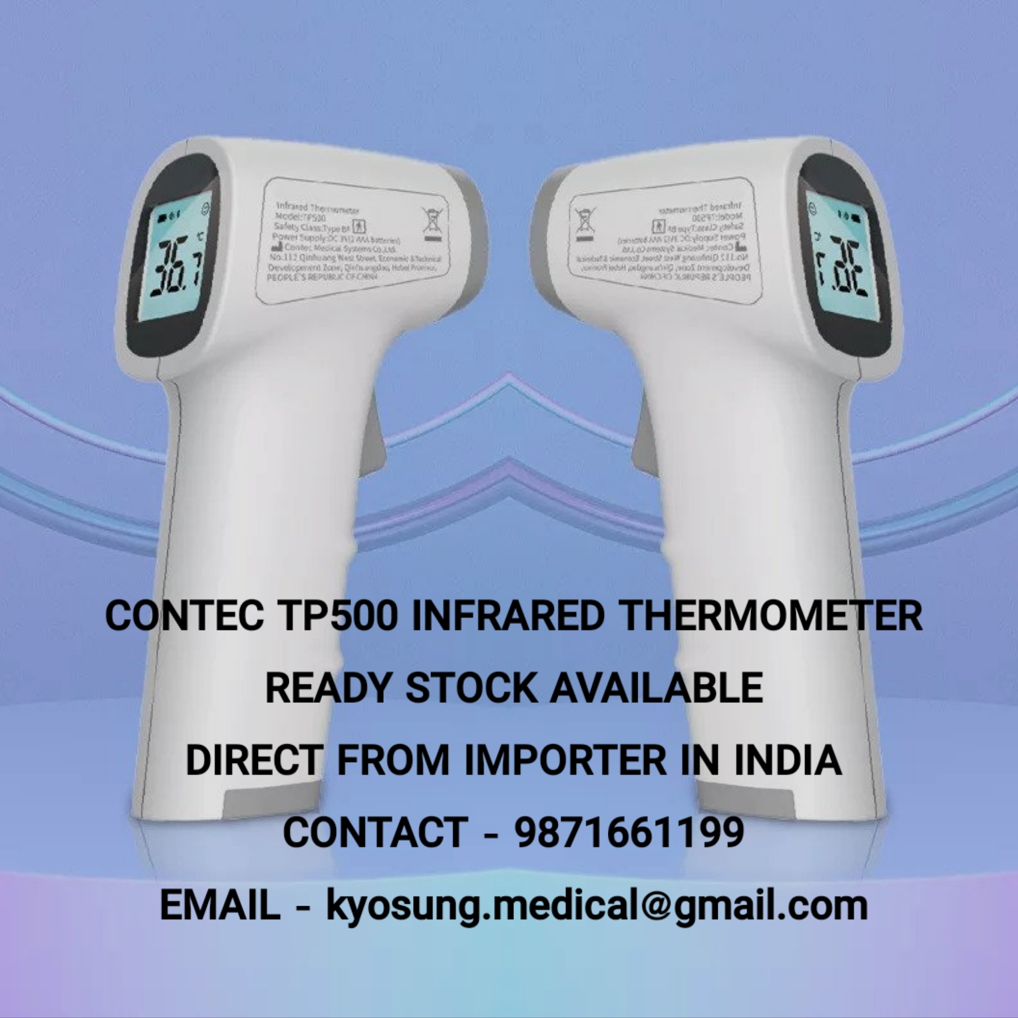 Contec Tp 500 Infrared Thermometer Call @ 9871661199 Recommended For: All