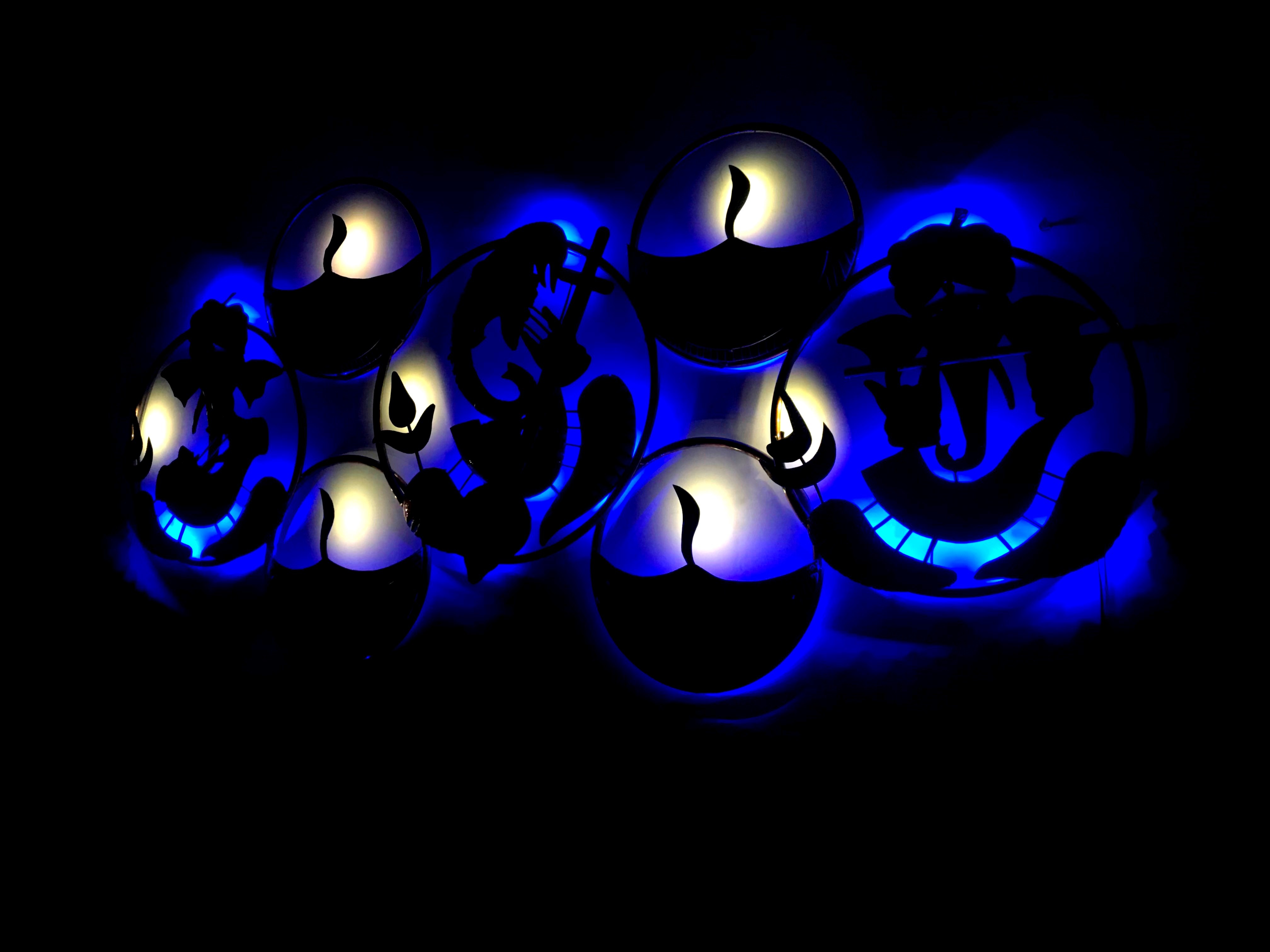 Eco-friendly Lord Ganesha Musician With Led Wall Decor