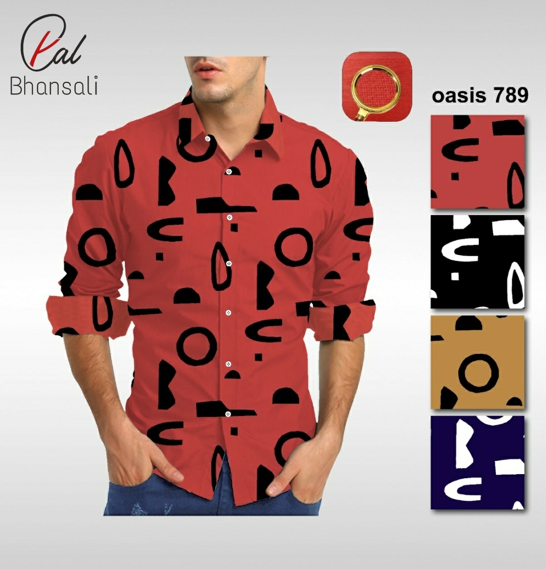 Dobby Printed Shirting Fabric