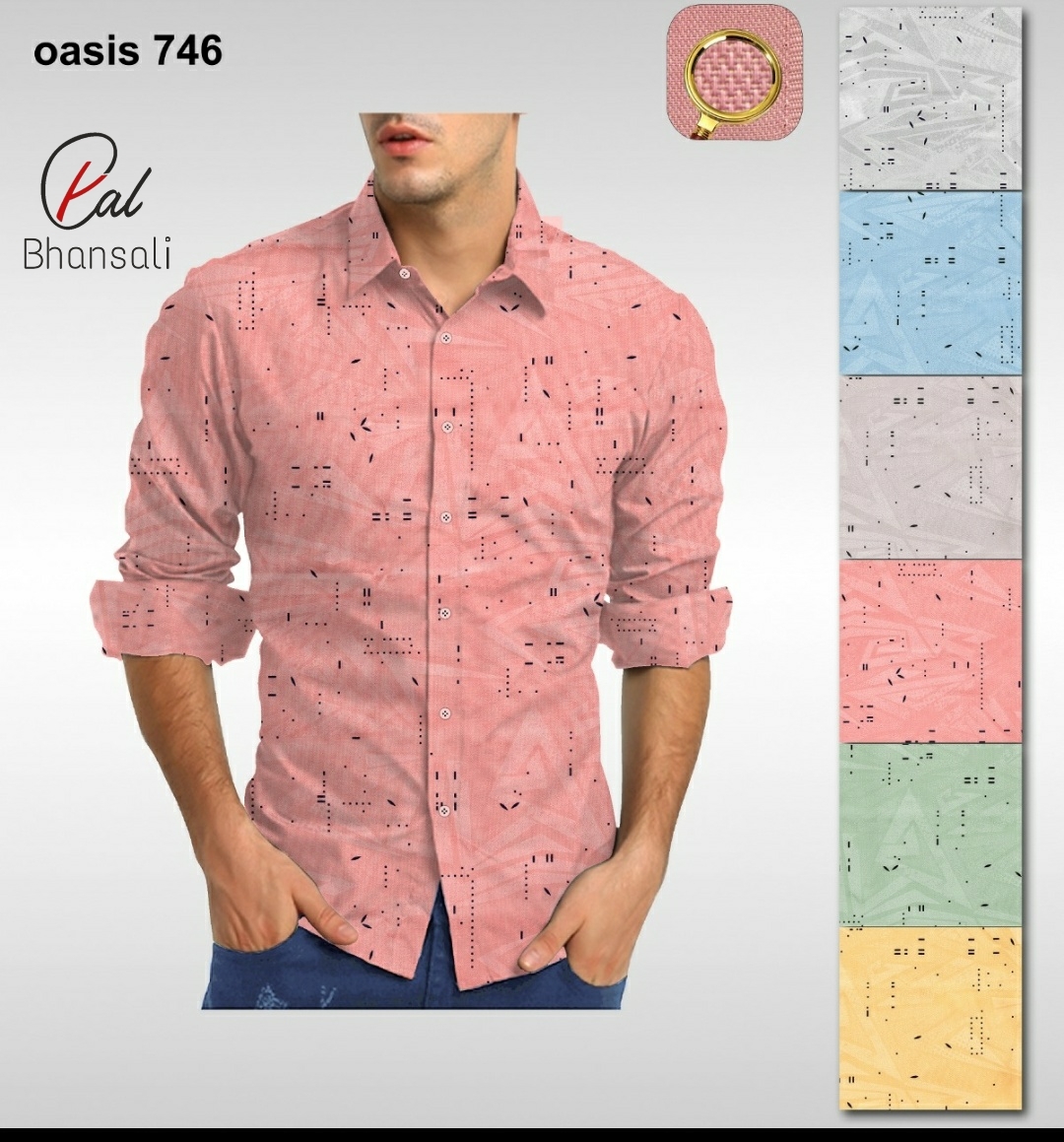 Dobby Printed Shirting Fabric