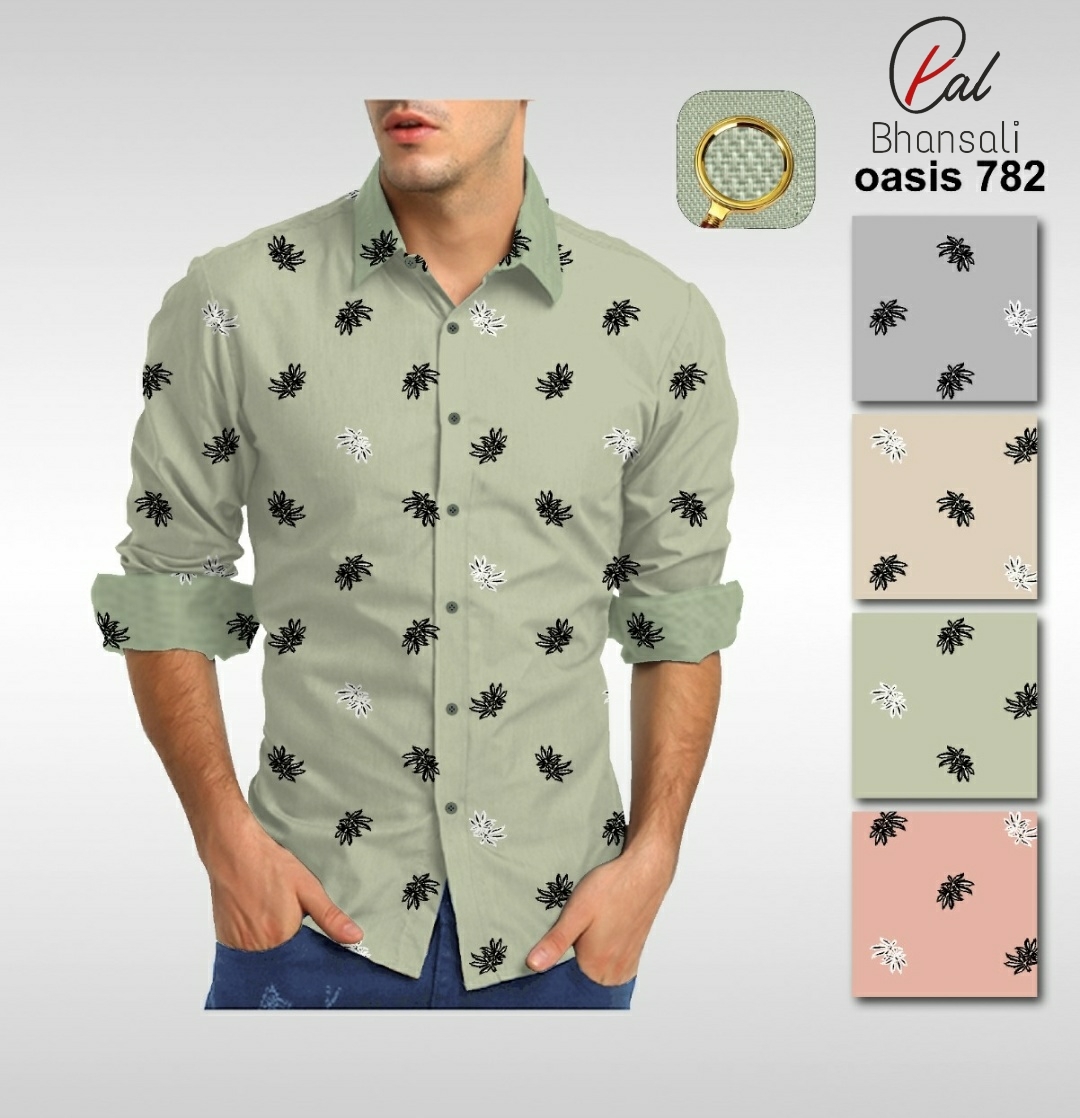 Dobby Printed Shirting Fabric