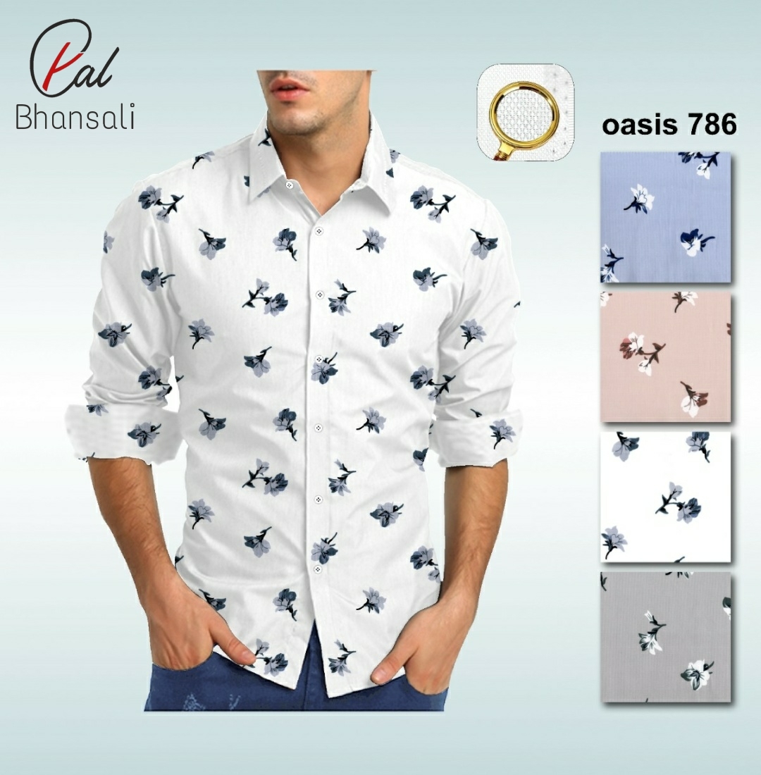 Dobby Printed Shirting Fabric