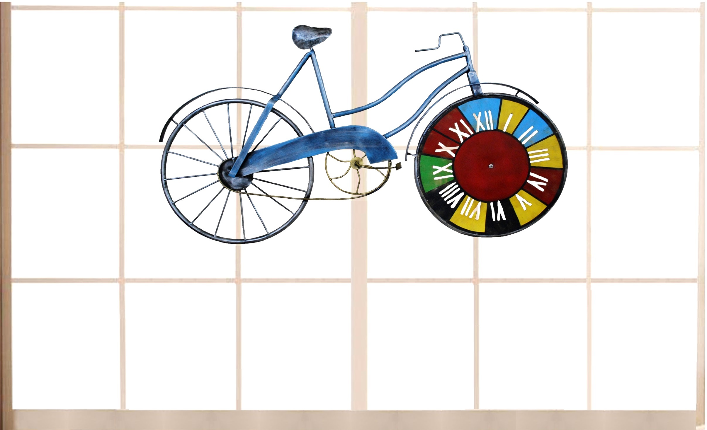 Blue Cycle With Clock