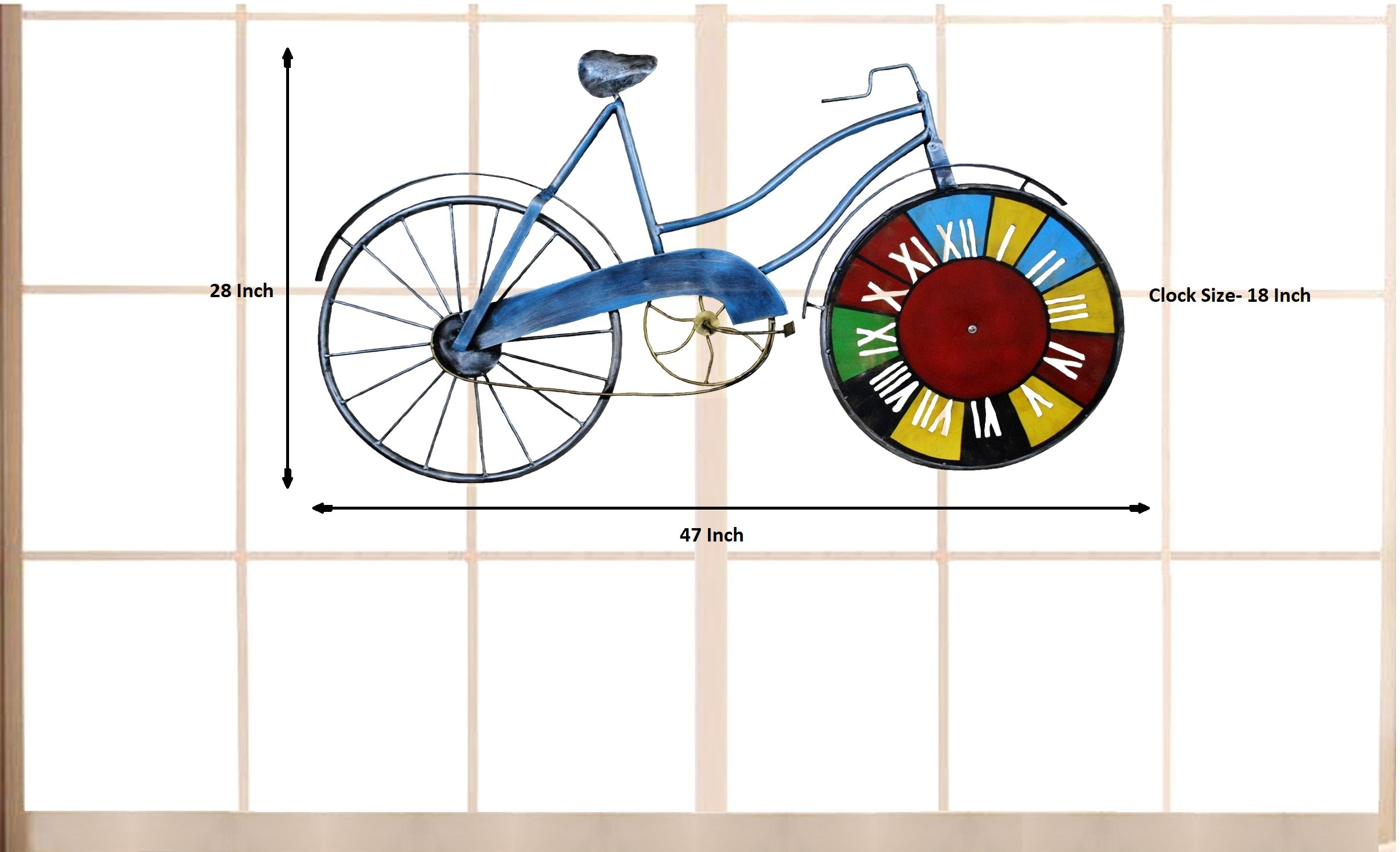 Blue Cycle With Clock