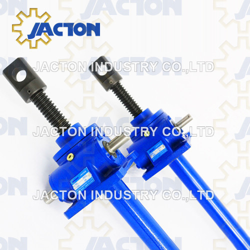2.5 टन वर्म गियर मशीन स्क्रू जैक ट्रांसलेटिंग और रोटेटिंग स्क्रू कॉन्फ़िगरेशन