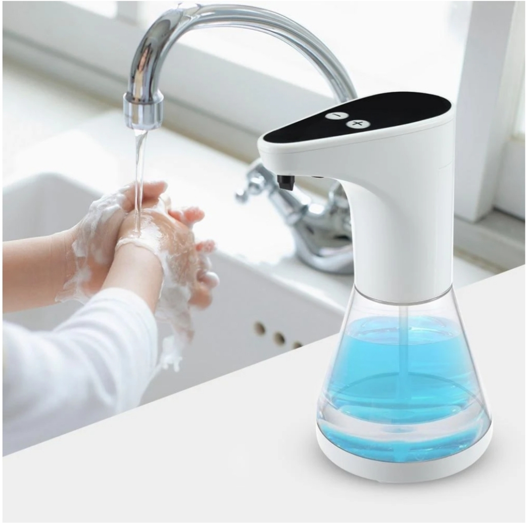 Automatic Soap/sanitizer Dispenser - 500ml Capacity Abs+pet Material | White 120x56x103mm Automatic Operation Regulate Dispensing