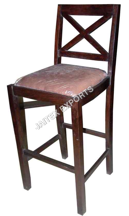 Wooden Bar Chair - Solid Wood, High Strength and Elegant Appearance | Intricate Designs, Well Finished, Ideal for Bars and Clubs