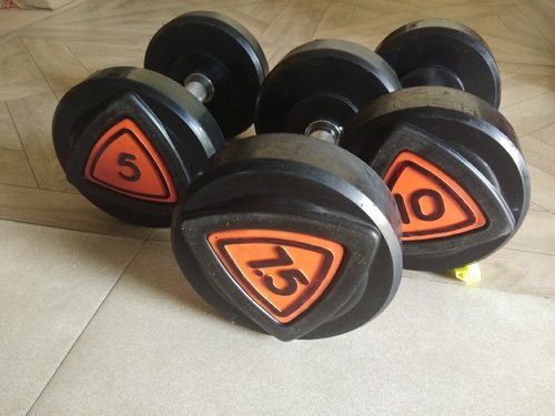 Tpe Pu Coated Dumbbells - Sizes From 2.5 Kg To 40 Kg | Unbreakable Design, Highly Durable, Triangle Shape For Strength & Muscle Toning