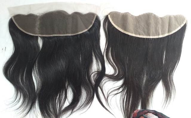 Natural Color Raw Straight Frontal And Weft Hair Extensions
