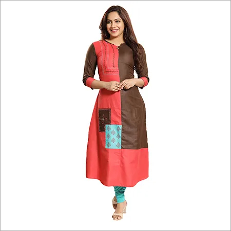 Printed Designer Kurti - 44 Inch Length | Size Label, Elegant Fashion Statement