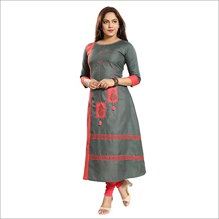 Printed Designer Kurti - Size Label: L, Length: 44 Inch | Stylish Patterns and Comfortable Fit for Everyday Wear