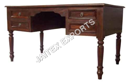 Wooden Writing Table - Solid Wood, Multiple Wardrobes for Tidy Organization | Lightweight, Durable with Attractive Patterns and Fine Finish