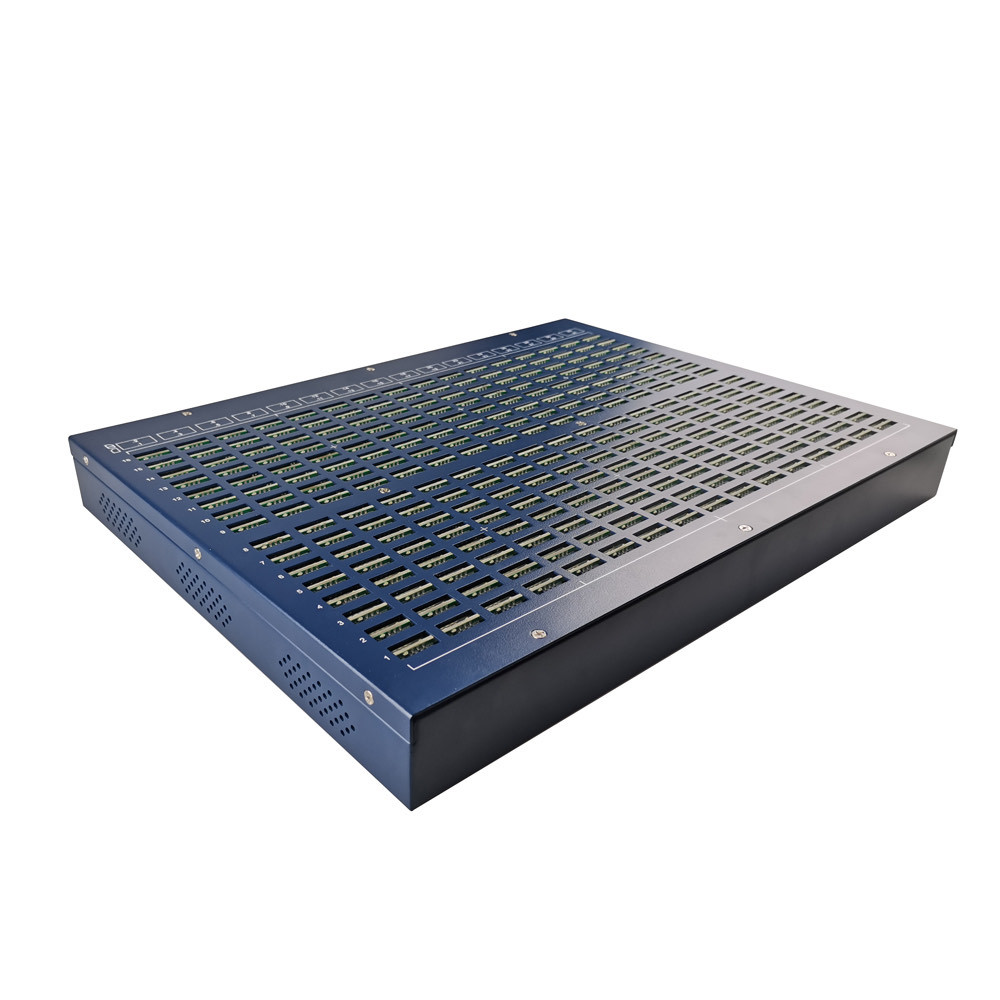 Bulk Sms Modem - Metal, 483mm X 100mm X 340mm, Blue | 16 Ports With 32 Slots Each, Built-in 4g Modem, Fanless Design, 12-months Warranty