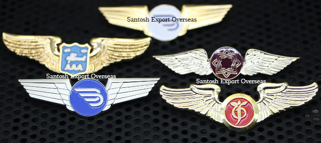 Aircraft Pin Badge - Solid Brass, 40mm Length X 21mm Width, Gold/silver Finish | High Polishing, Oem For Various Airlines Worldwide, 10g Weight