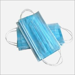 Disposable Face Mask - Medical Grade, Non Woven Material, Rectangle Shape | Designed for Effective Protection in Various Environments