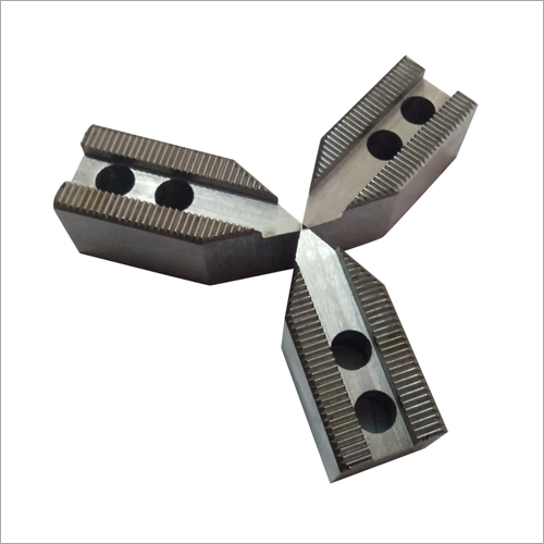 Cnc Lathe Soft Jaws - Ms En-8 Alloyed Metal, Polished Silver Finish | High Efficiency, High Performance, Corrosion Resistant