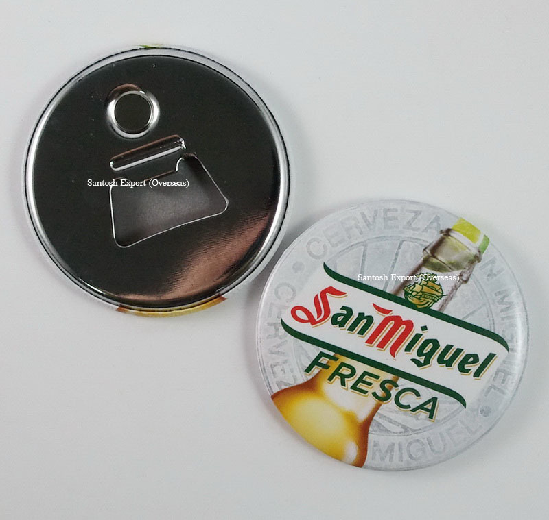 Bottle Opener In Bottle Shape With Magnet - Iron, Medium Size, Modern Style, Weight: 25 Grams | Custom Design Options Available