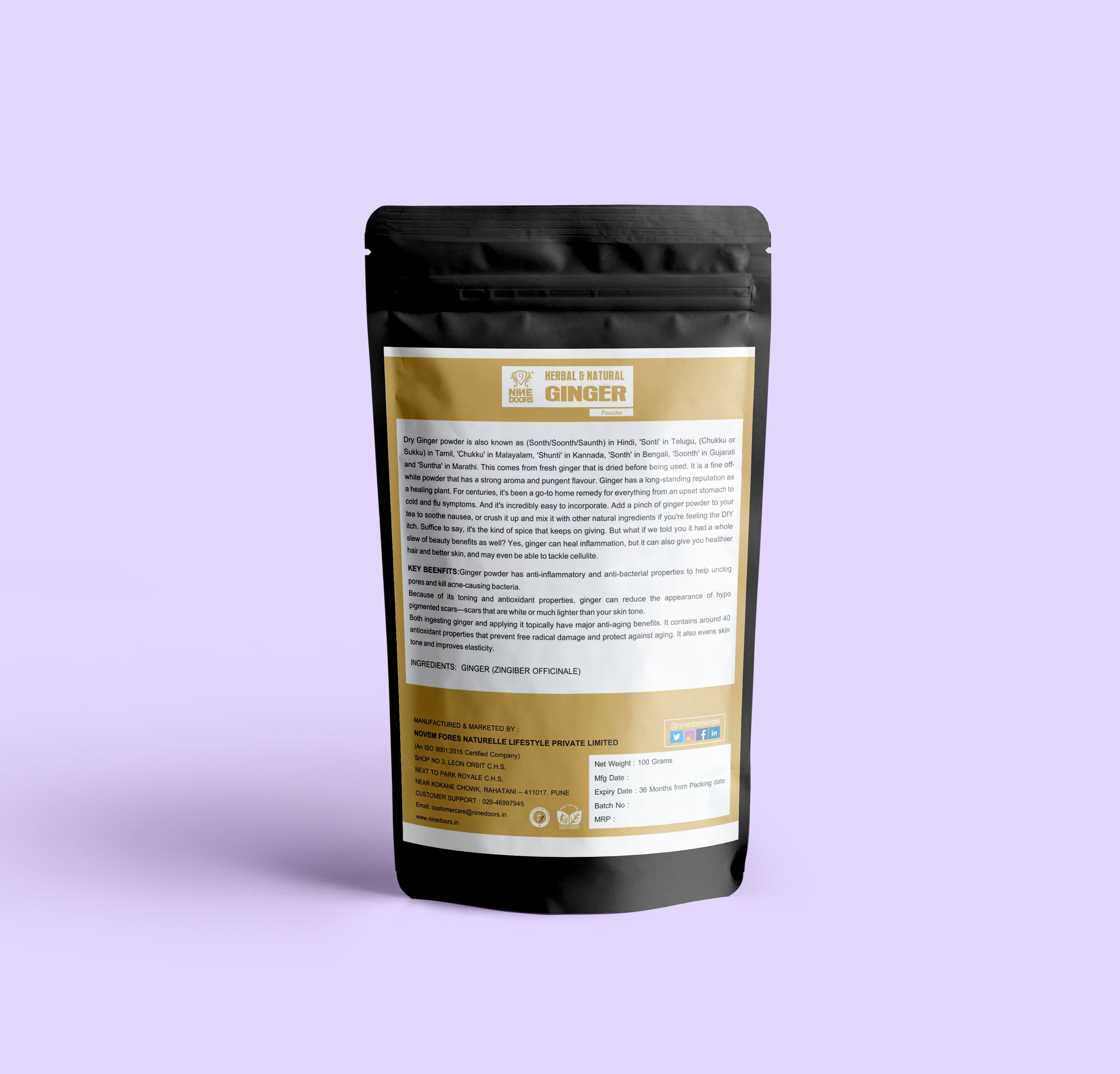 Ginger Powder Age Group: 16 - 60