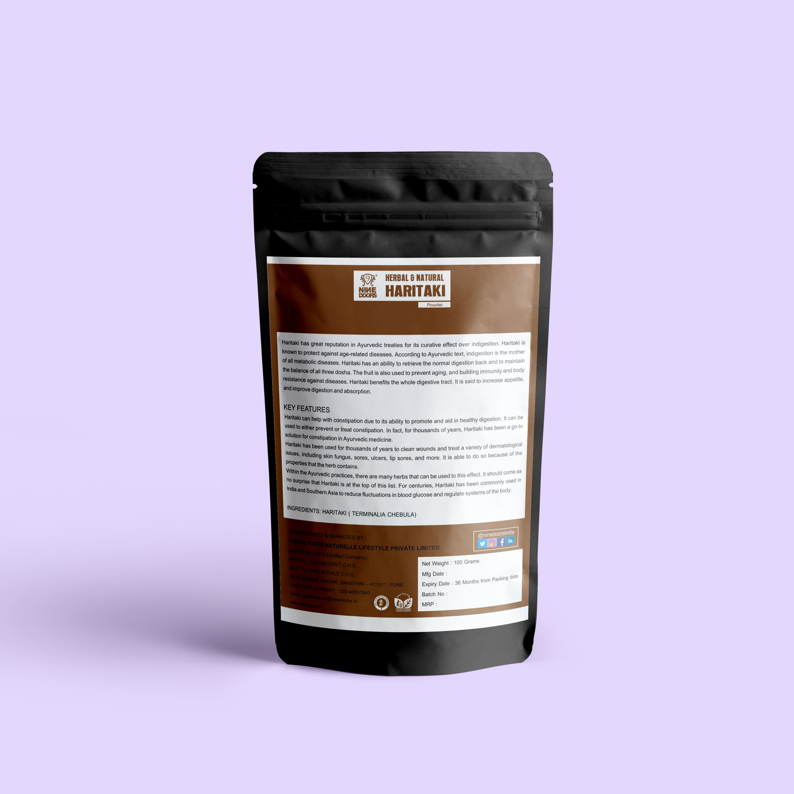 Harad Powder - 100 Grams | Daily Use, Anti-wrinkles, Skin Brightening, Herbal Extracts, Face Mask & Scrub