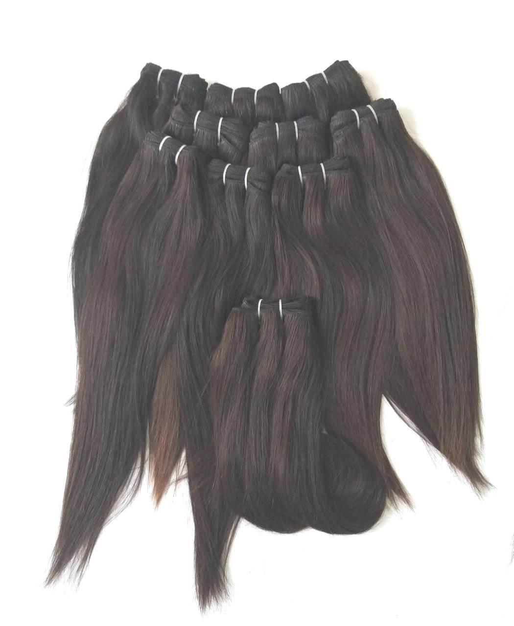 Natural Black Peruvian Straight Human Hair Extensions