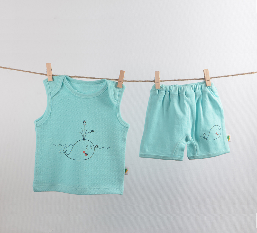 Multi Color 3-6 Months Knit Top And Bottom Set Of 4