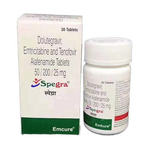 Spegra 50mg Ingredients: Dolutegravir (50mg) + Emtricitabine (200mg) + Tenofovir Alafenamide (25mg)